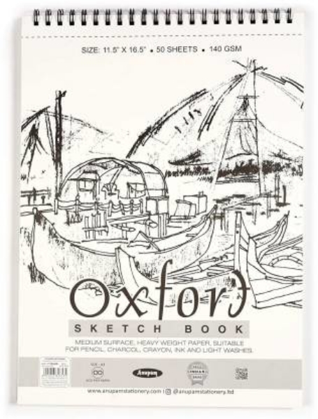 Picture of Oxford Sketch Book 140 GSM A3 (50 Sheets)