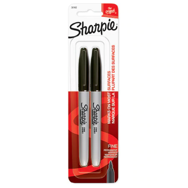 Picture of Sharpie Permanent Marker Black Set of 2(Fine)