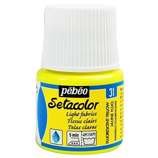 Picture of Pebeo Setacolor Light Fabrics - 45ml Fluo Yellow(31)