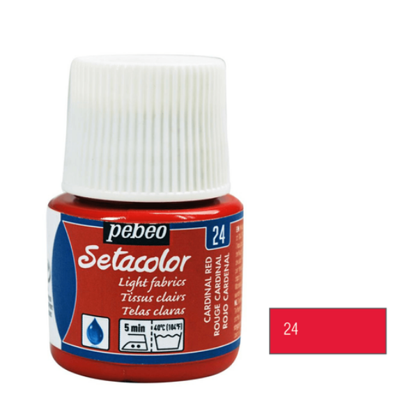 Picture of Pebeo Setacolor Light Fabrics - 45ml Cardinal Red(24)