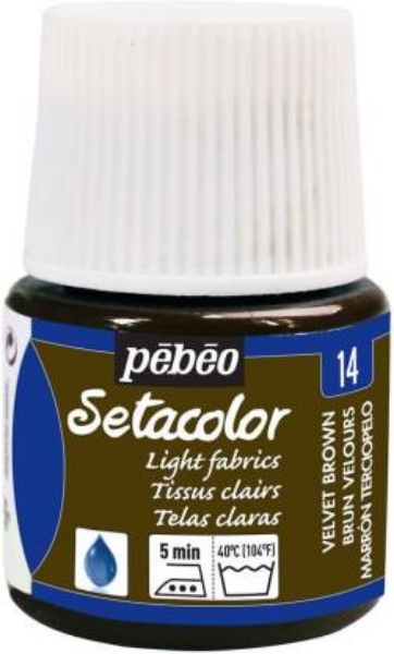 Picture of Pebeo Setacolor Light Fabrics - 45ml Velvet Brown(14)