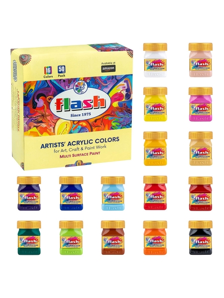 Picture of Flash Artists Acrylic Colors Set of 16x50ml