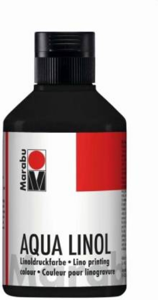 Picture of Marabu Aqua Linol Printing Paint 250ml - Black 073