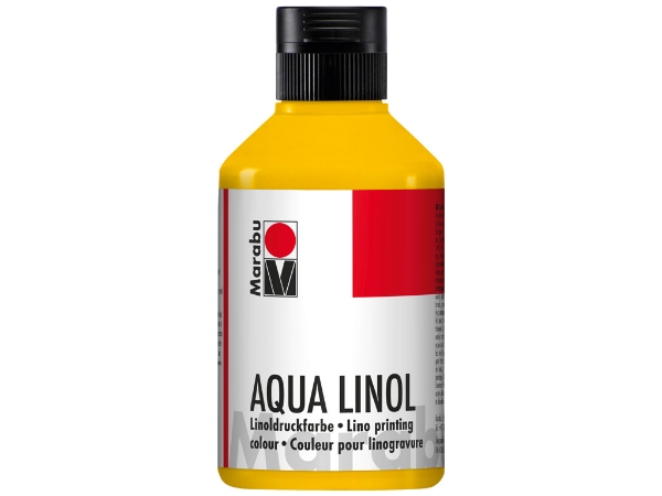 Picture of Marabu Aqua Linol Printing Paint 250ml - Medium Yellow (021)