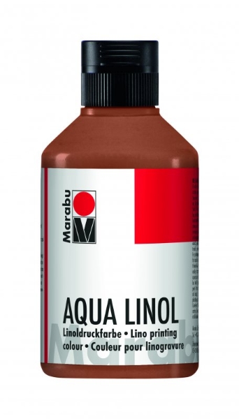 Picture of Marabu Aqua Linol Printing Paint 250ml - Medium Brown (040)