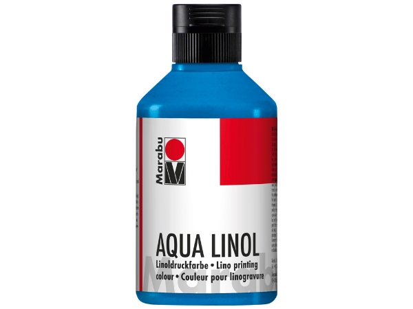 Picture of Marabu Aqua Linol Printing Paint 250ml - Medium Blue (052)