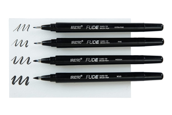 Picture of Brustro Fude Hard Tip Brush Pen Set of 4