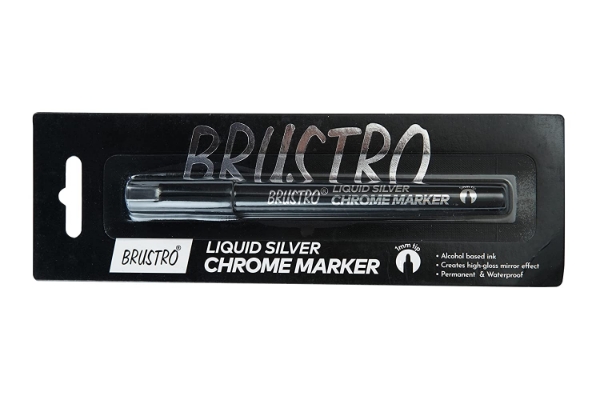 Picture of Brustro Liquid Silver Chrome Marker 1mm
