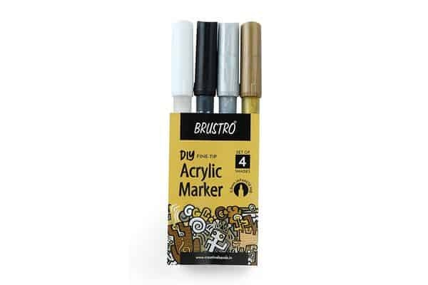 Picture of Brustro Diy Acrylic Marker Set of 4 (0.8mm)