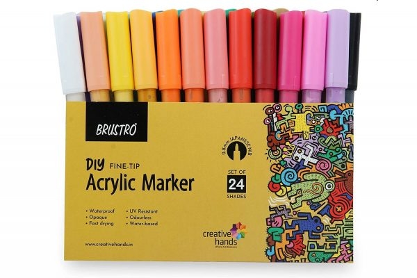 Picture of Brustro Diy Acrylic Marker Set of 24 (0.8mm) 