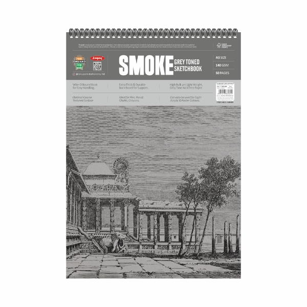 Picture of Anupam Smoke Grey Toned Sketchbook - A3 50 Sheets (140GSM)