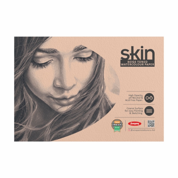 Picture of Anupam Skin Beige Toned Watercolour Sketchbook - A5 15 Sheets (225GSM)