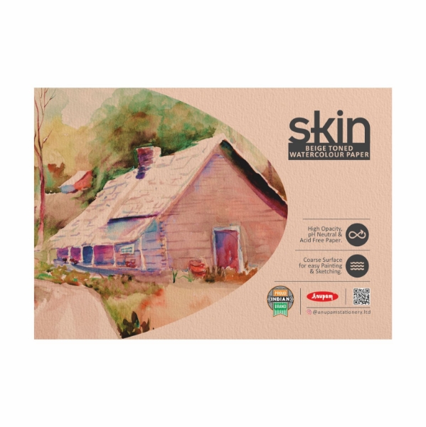 Picture of Anupam Skin Beige Toned Watercolour Sketchbook - A4 15 Sheets (225GSM)