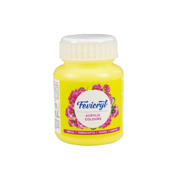 Picture of Fevicryl Acrylic Colour - 100ml (Lemon Yellow)