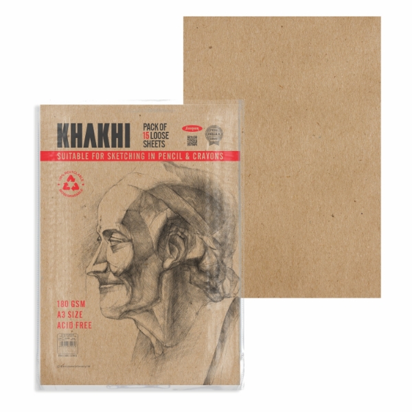 Picture of Anupam Khakhi A3 Loose Sheets - Pack of 15 (180GSM)