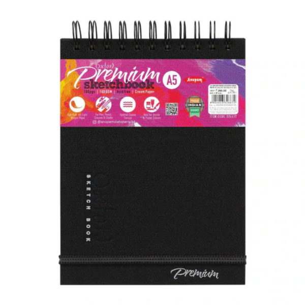 Picture of Anupam Oxford Premium Sketch Book - A5 100 Pages (160GSM)