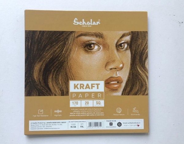 Picture of Scholar Square Kraft Paper Loose Sheets Pack of 20 - 170 Gsm