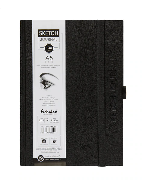 Picture of Scholar 130gsm A5 Sketch Journal (Portrait)