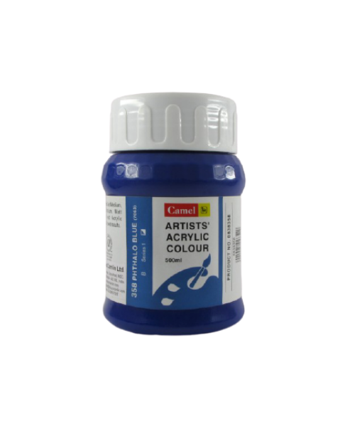 Picture of Camlin Acrylic Colour Bottle SR1 500ml - Phthalo Blue
