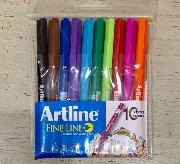 Picture of Artline Fine Pen 0.4mm Set of 10