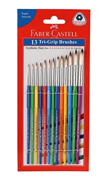 Picture of Faber Castell Tri-Grip Synthetic Hair Brushes - Set of 13