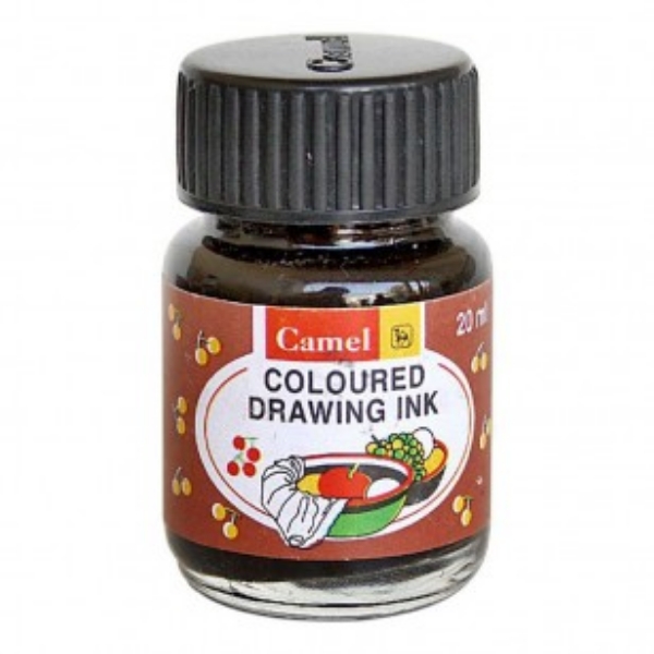 Picture of Camlin Coloured Drawing Ink 20ml - Black (016)