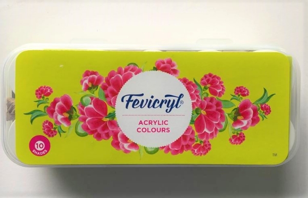 Picture of Fevicryl Acrylic Colour Sunflower Kit - Set of 10 (15ml)