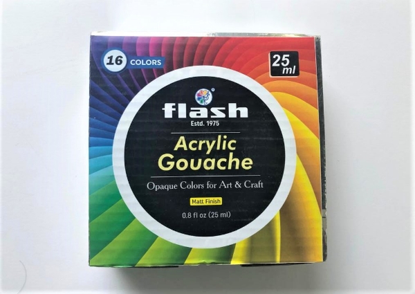 Picture of Flash Artists Acrylic Gouache Colors Set of 16x25ml 