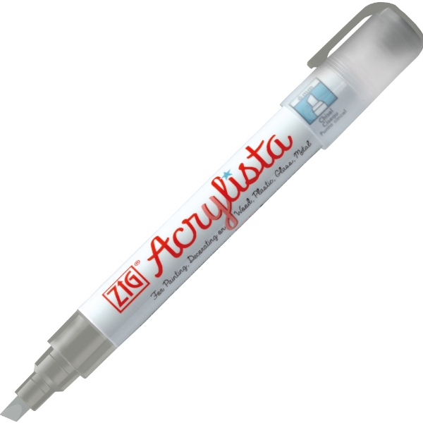 Picture of Zig Acrylista Chisel Tip Marker 6mm - Silver