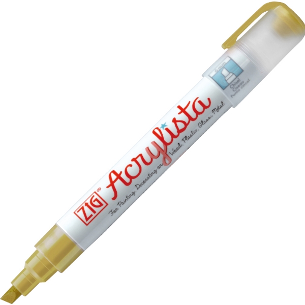 Picture of Zig Acrylista Chisel Tip Marker 6mm - Gold