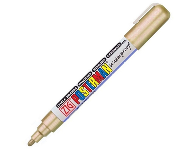 Picture of Zig Posterman Marker Gold - 2mm Medium 