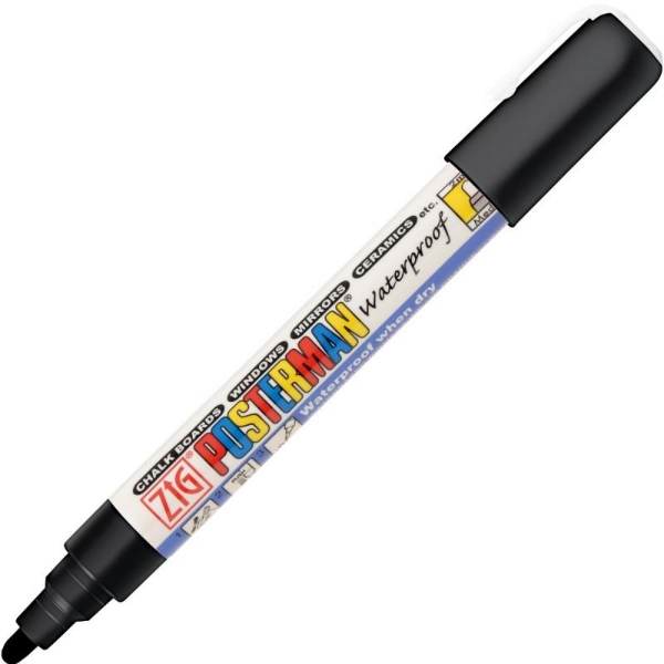 Picture of Zig Posterman Marker Black - 2mm Medium 