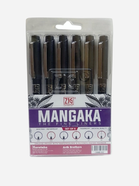 Picture of Zig Mangaka Fineliners Set of 6 - CNM1002 