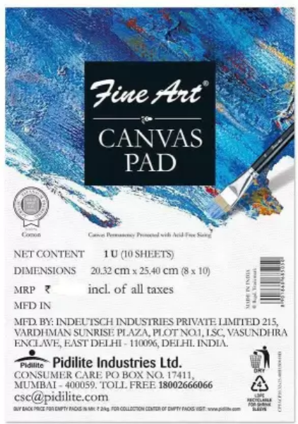 Picture of Fine Art Canvas Pad 8x10