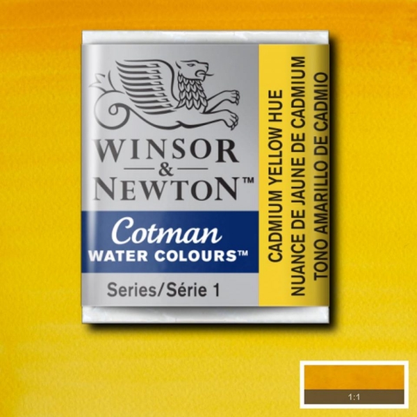 Picture of Winsor & Newton Cotman Water Colour Half Pan Cadmium Yellow Hue(SR-1)