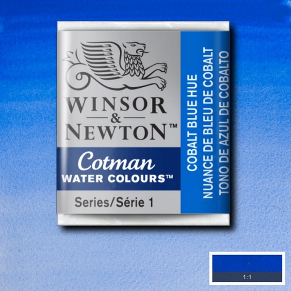 Picture of Winsor & Newton Cotman Water Colour Half Pan Cobalt Blue Hue (SR-1)