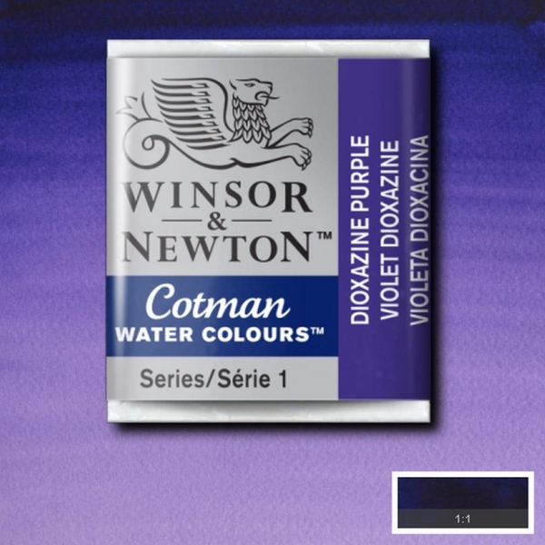 Picture of Winsor & Newton Cotman Water Colour Half Pan  Dioxazine Violet (SR-1) 