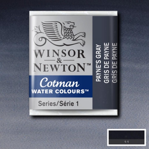 Picture of Winsor & Newton Cotman Water Colour Half Pan Paynes Grey(SR-1)