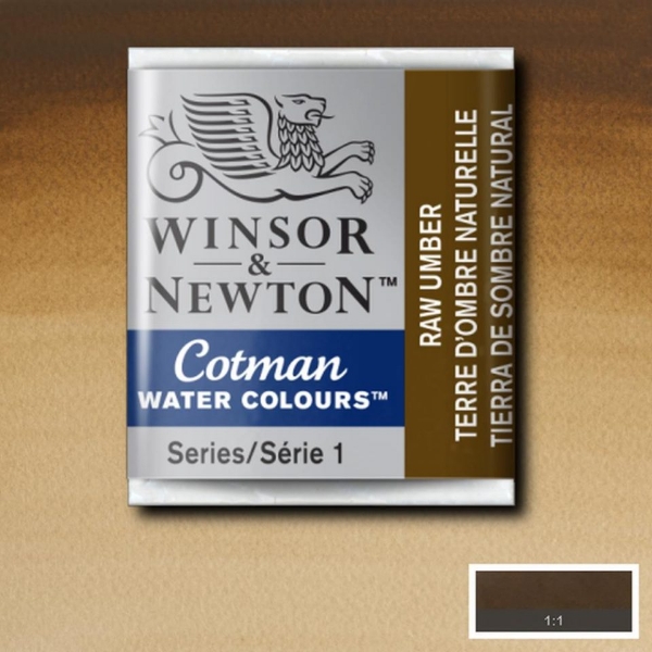 Picture of Winsor & Newton Cotman Water Colour Half Pan Raw Umber(SR-1)