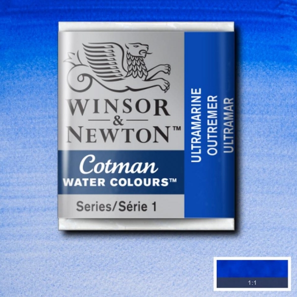 Picture of Winsor & Newton Cotman Water Colour Half Pan Ultramarine(SR-1) 