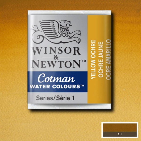 Picture of Winsor & Newton Cotman Water Colour Half Pan Yellow Ochre (SR-1) 