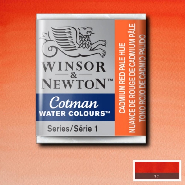 Picture of Winsor & Newton Cotman Water Colour Half Pan Cadmium Red Pale Hue (SR-1)