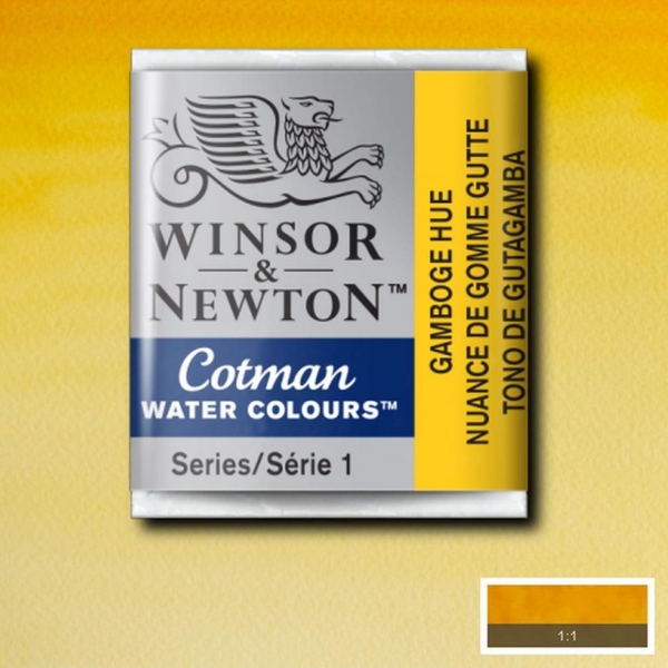 Picture of Winsor & Newton Cotman Water Colour Half Pan Gamboge Hue (SR-1) 