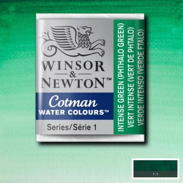 Picture of Winsor & Newton Cotman Water Colour Half Pan Intense Green(SR-1) 