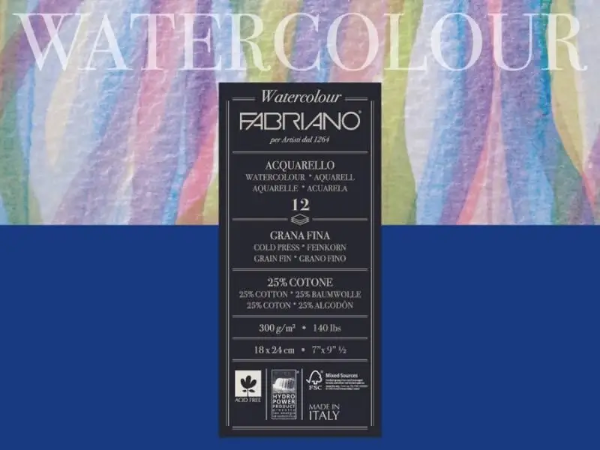 Picture of Fabriano WC Studio Paper Pad 300gsm 18x24 cm  12shts 
