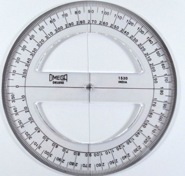 Picture of Omega Deluxe Circular Protractor 15cm