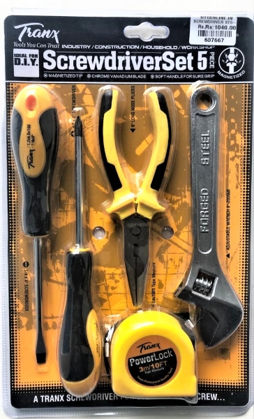 Picture of Tranx Professional Quality Tools - Screwdriver Set of 5 Piece