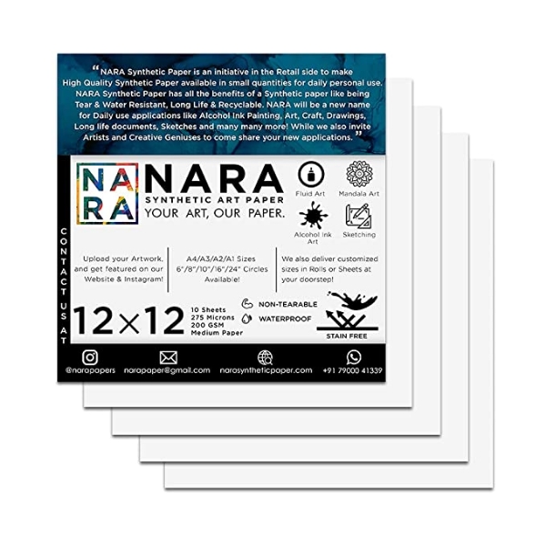 Picture of Anupam Nara Synthetic Art Paper - 12x12 5 Sheets (200GSM)