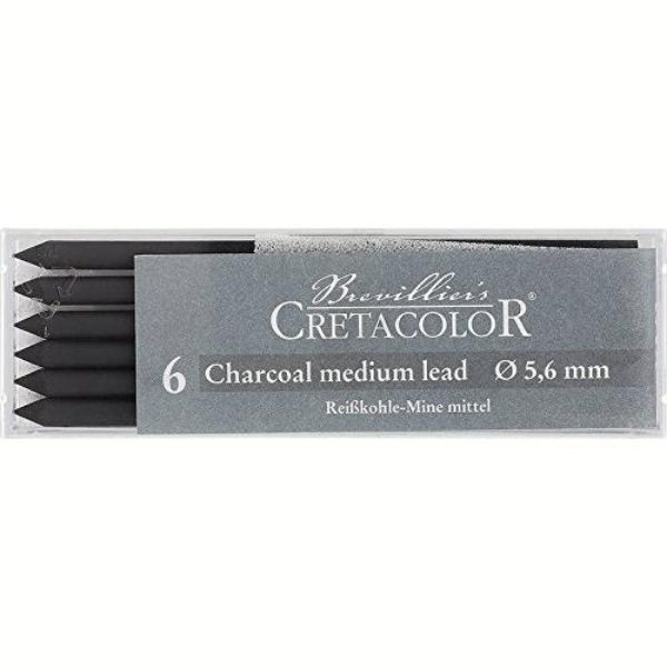 Picture of Cretacolor Charcoal Medium Lead 5.6mm Set of 6
