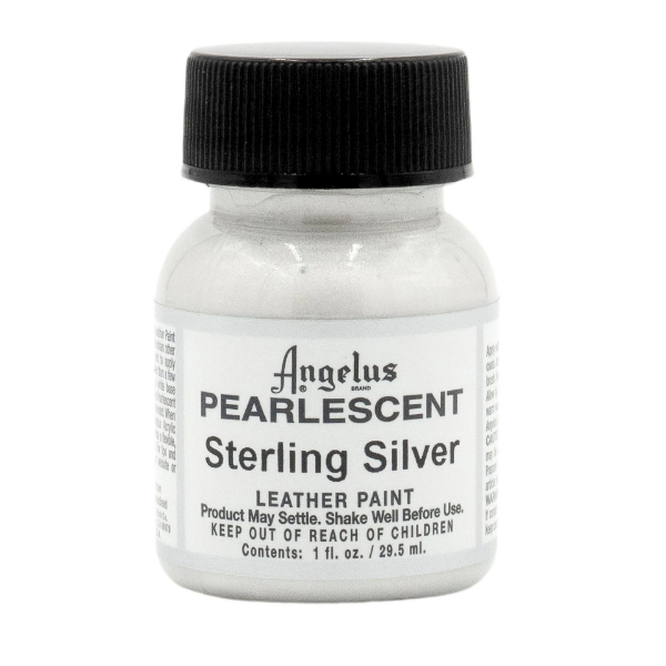 Picture of Angelus Acrylic Leather Paint - Pearlescent Sterling Silver No.733E (29.5ml)